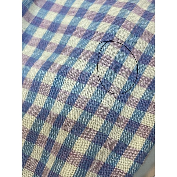 Vineyard Vines Classic Fit Murray Shirt Men's Size Small Gingham 100% Linen READ - Picture 8 of 10